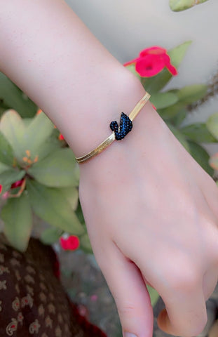 Swan Black Bracelet