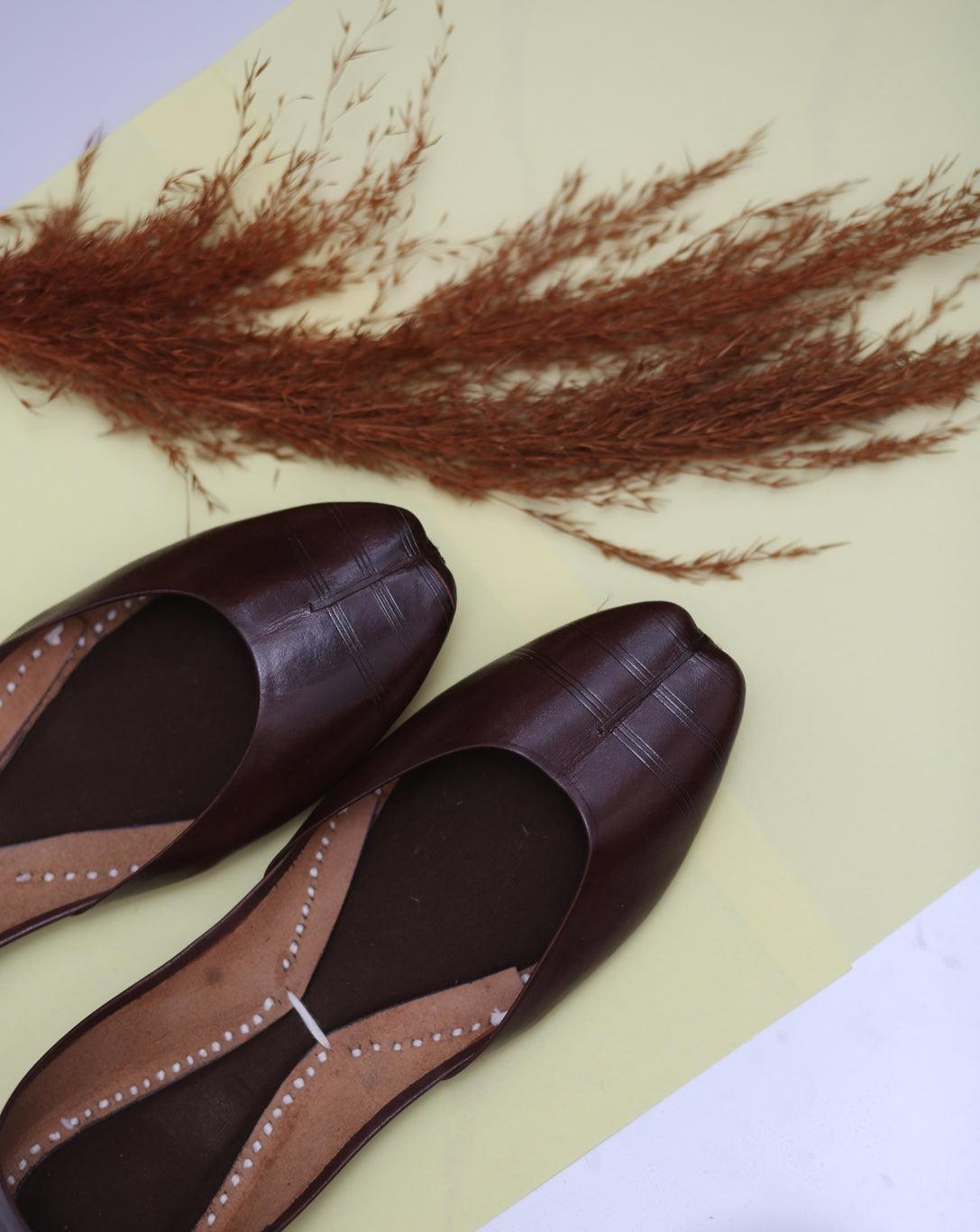 Choco brown Leather khussa