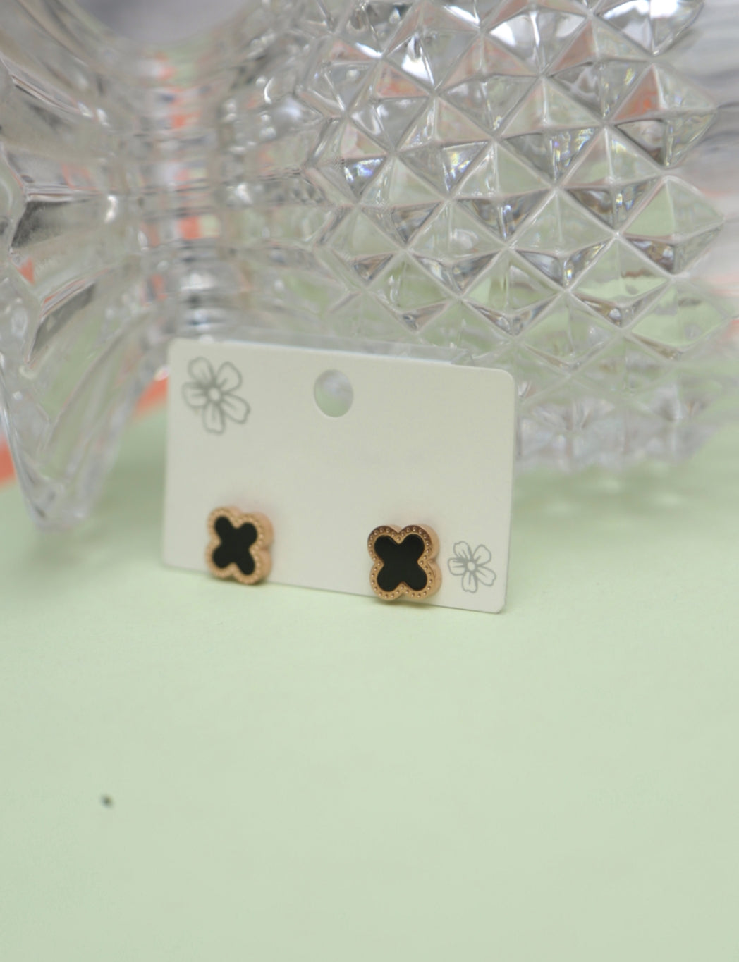 Clover Black Studs