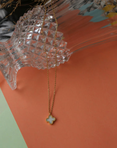 White Clover Neckalce