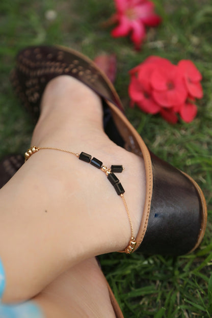 Box Stacked Anklet cum Bracelet