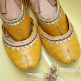 Kids Yellow Pahari Leather