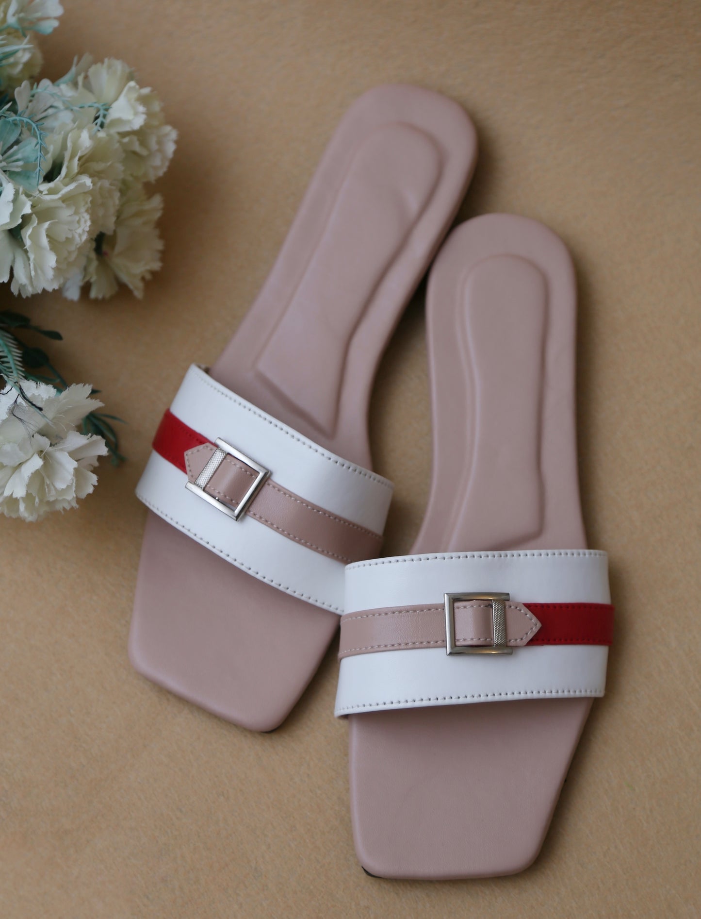 Buckle Slides (Pink)