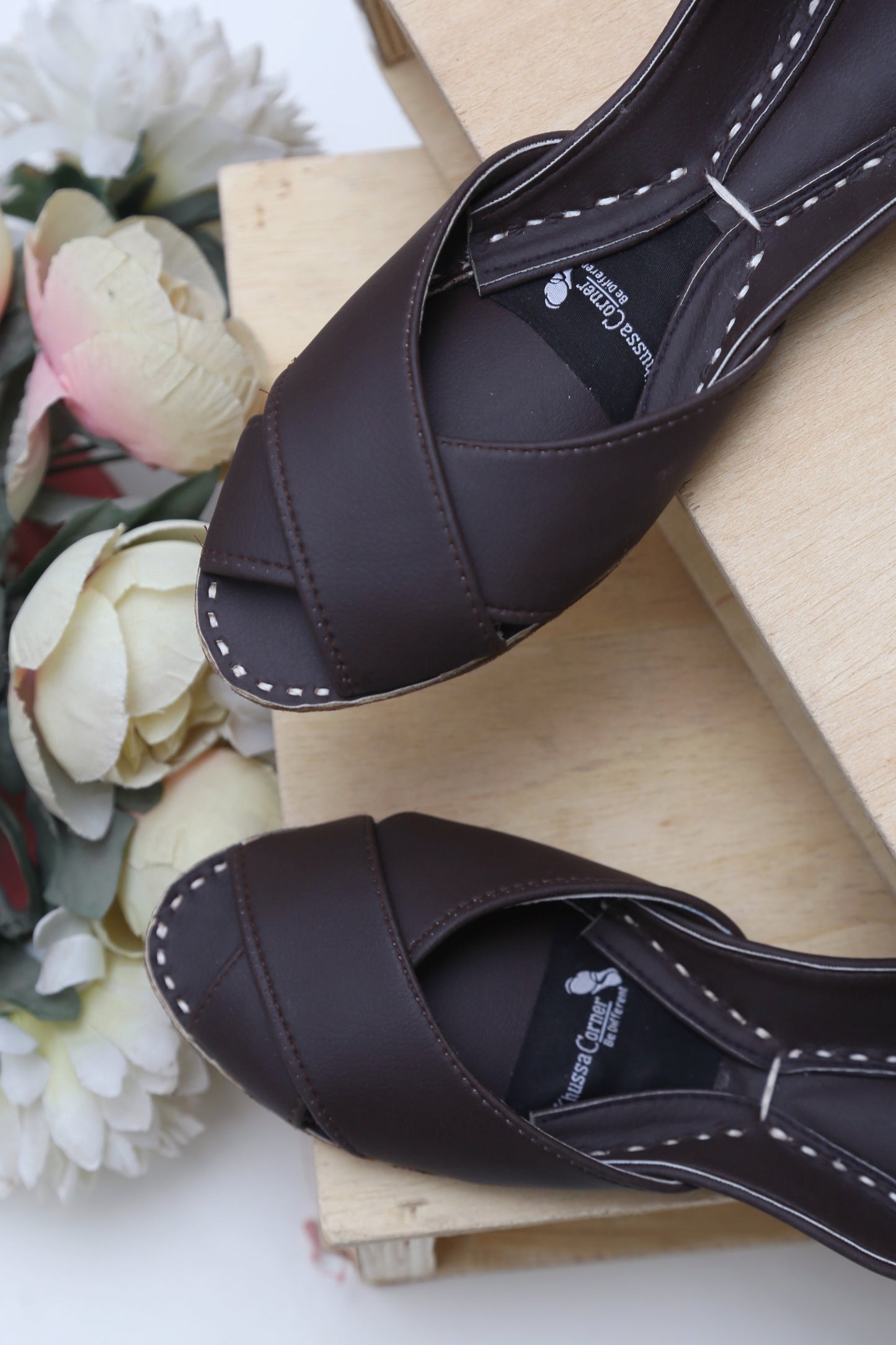 Elegance Peeptoes (Dark Brown)