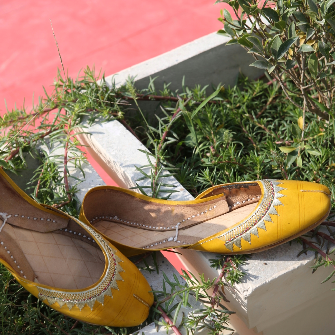 Yellow Pahari leather