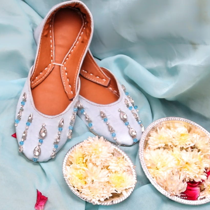 khussa brands, light blue khussa, khussa shoes girls