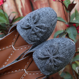 Bow jute loafers (Grey)